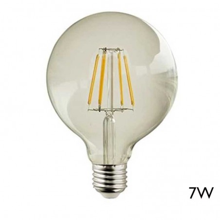 Vintage Globe Bulb 95mm Transparent Glass LED Filaments E27 7W 2700K 750Lm
