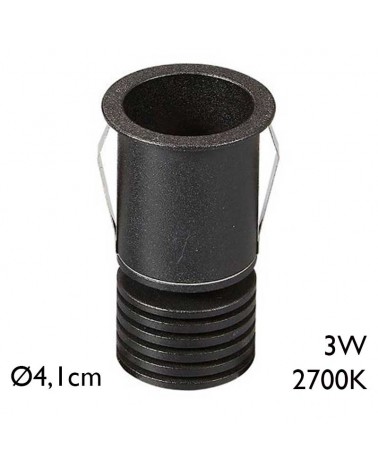 Empotrable LED downlight 3W aluminio 2700K IP54