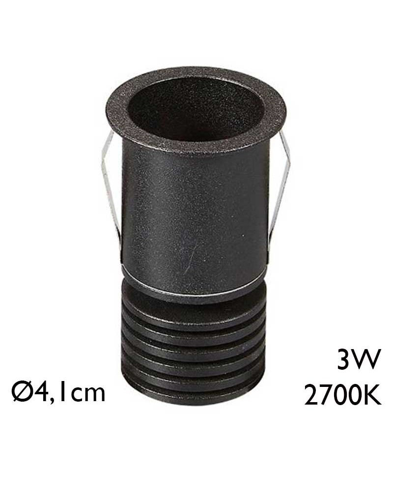 Empotrable LED downlight 3W aluminio 2700K IP54