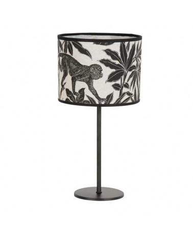 Table lamp 36cm metal with E14 cotton lampshade