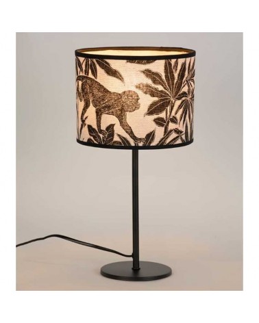 Table lamp 36cm metal with E14 cotton lampshade