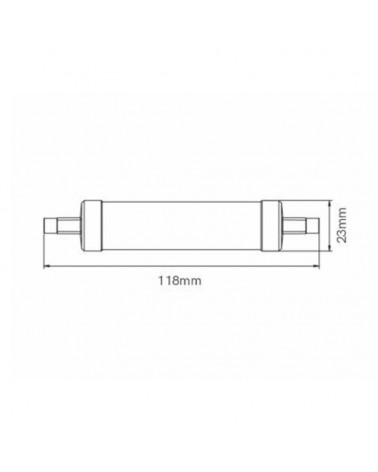 Linear bulb 118mm LED 9W R7S 360º 1000 Lm
