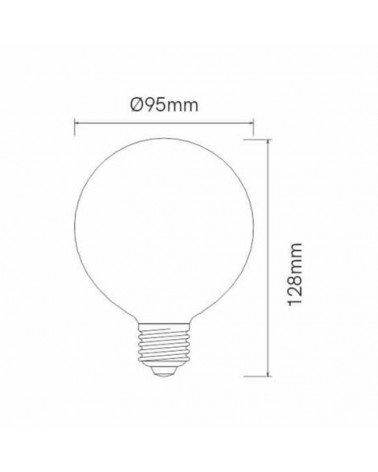 LED globe bulb 95 mm E27 10W