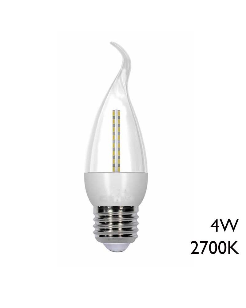 LED twisted tip candle bulb 4W E27 2700K