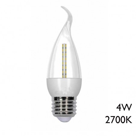 LED twisted tip candle bulb 4W E27 2700K