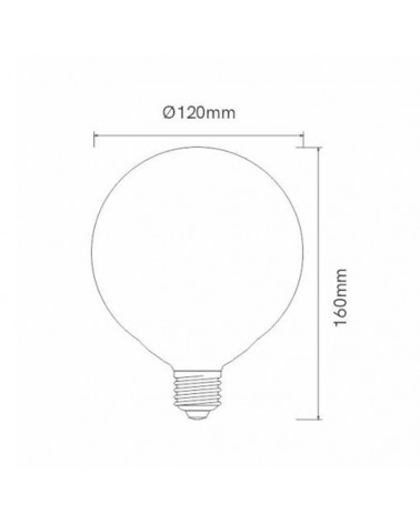 LED micro globe bulb 70mm E27 6W 3000K
