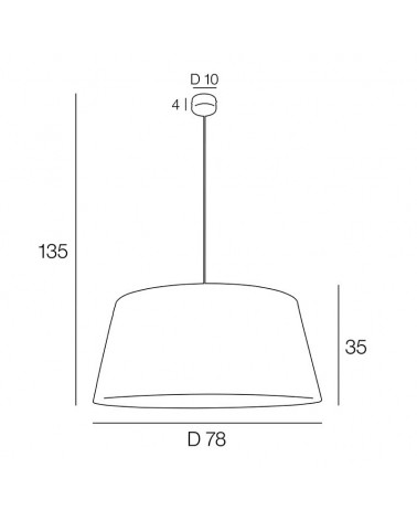 Lámpara de techo circular pantalla 78cm de fibra natural E27