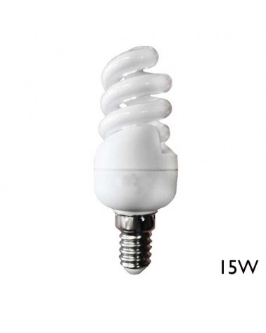 Low consumption spiral bulb 15W E14 3200K Warm light
