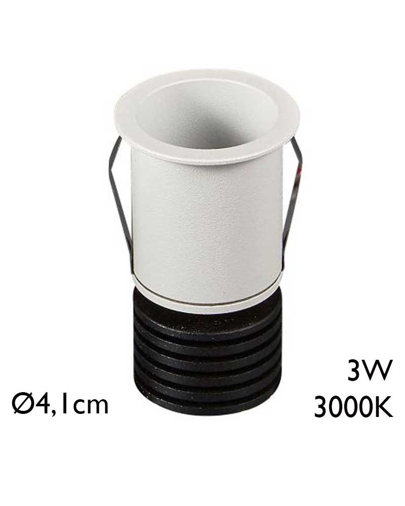 Empotrable LED downlight 3W aluminio 3000K IP54