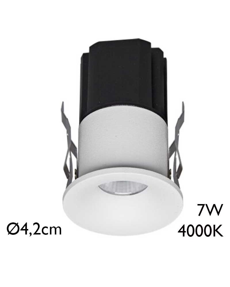 Recessed LED downlight 7W aluminum 4000K IP54