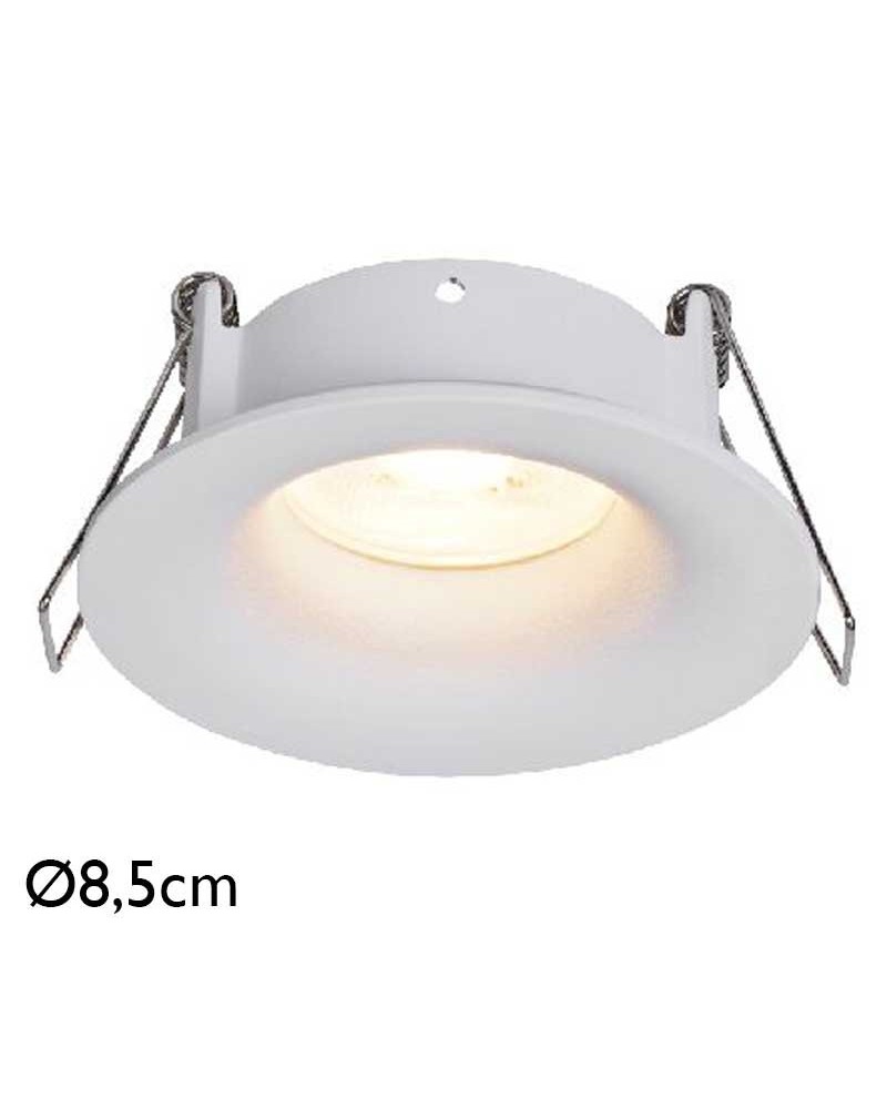 Recessed downlight GU10 round aluminum IP54