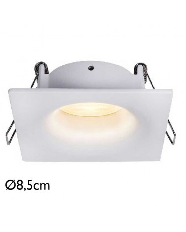 Recessed downlight GU10 square aluminum IP54