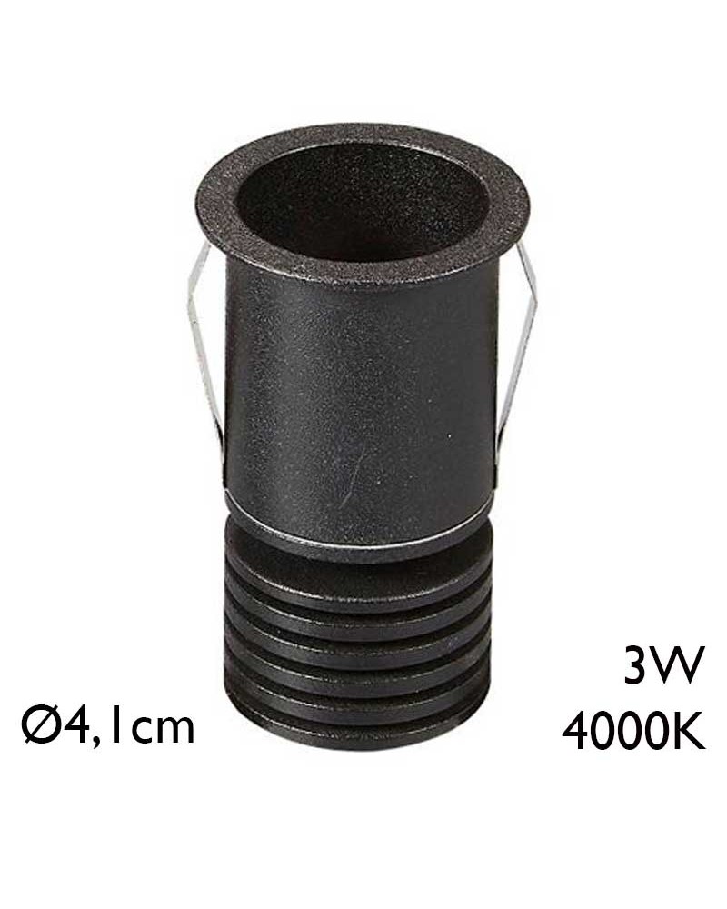 Empotrable LED downlight 3W aluminio 4000K IP54