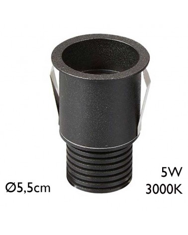 Empotrable LED downlight 5W aluminio 3000K IP54