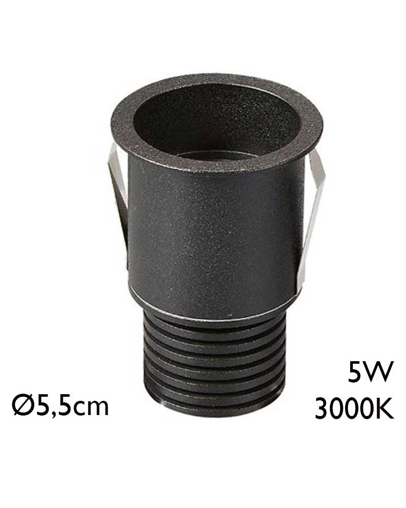 Empotrable LED downlight 5W aluminio 3000K IP54