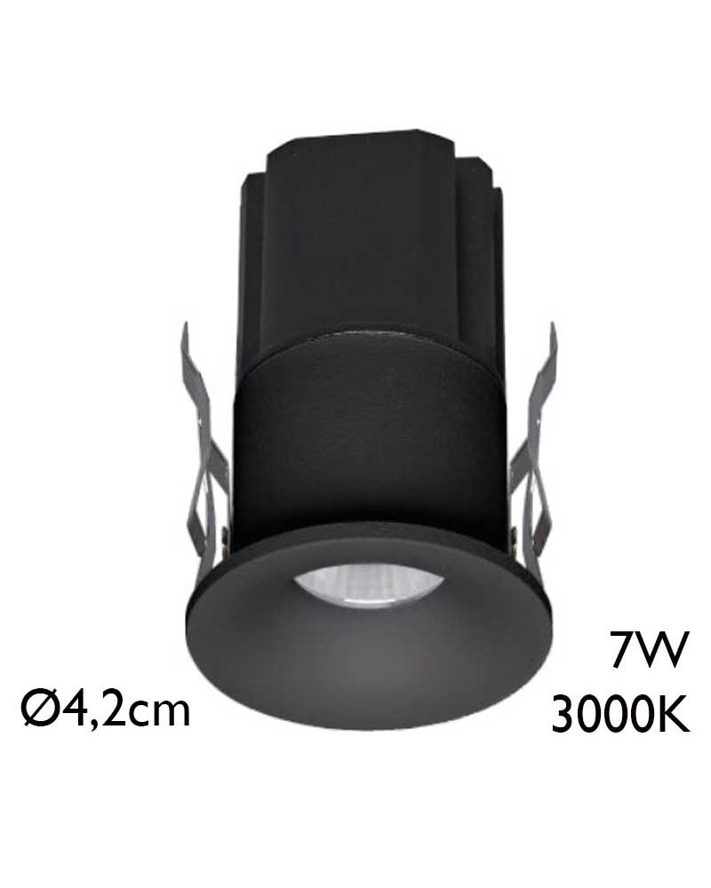 Empotrable LED downlight 7W aluminio 3000K IP54