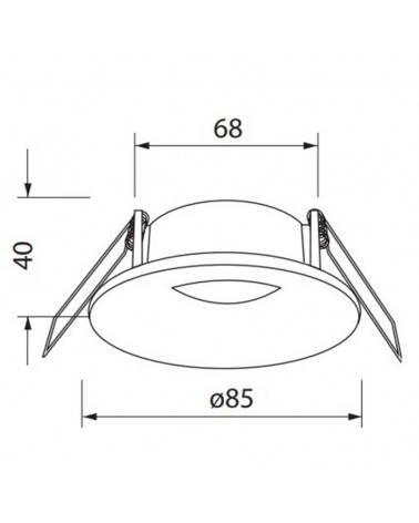 Empotrable downlight GU10 aluminio redondo IP54