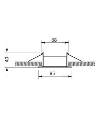 Recessed downlight GU10 square aluminum IP54
