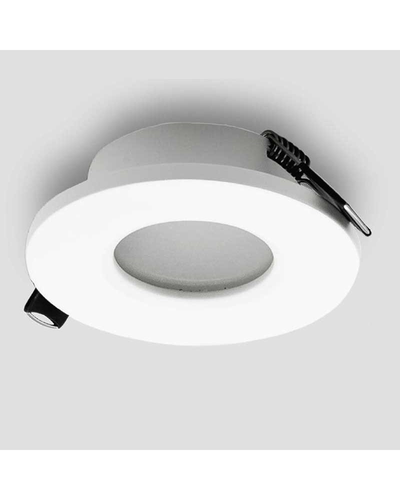 Recessed downlight GU10 round aluminum IP54