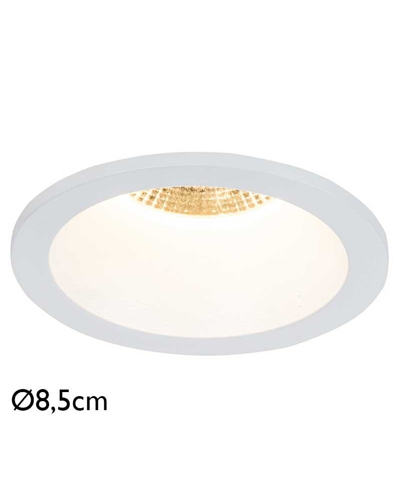 Recessed downlight GU10 round aluminum IP54