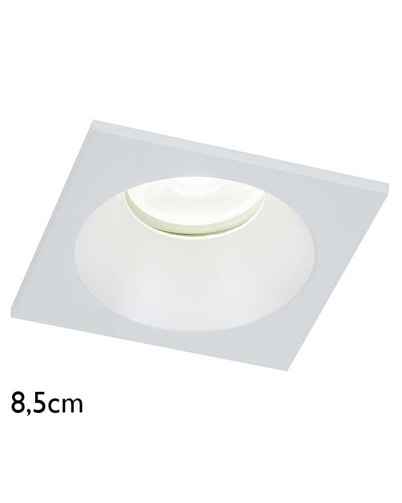 Empotrable downlight GU10 aluminio cuadrado IP54