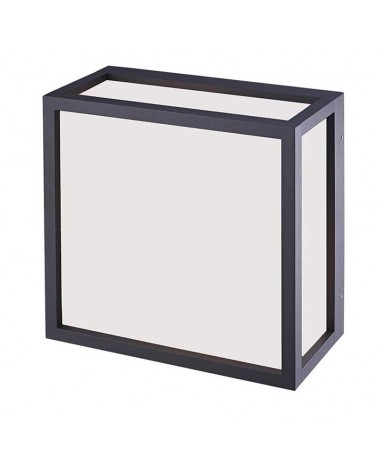 Aplique techo de exterior cuadrado de 23cm aluminio 2xE27 IP65