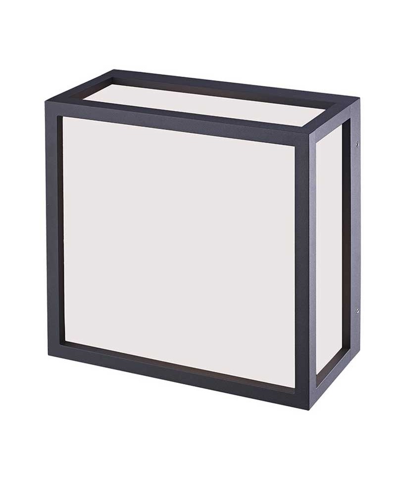 Ceiling light 23cm square aluminum outdoor 2xE27 IP65