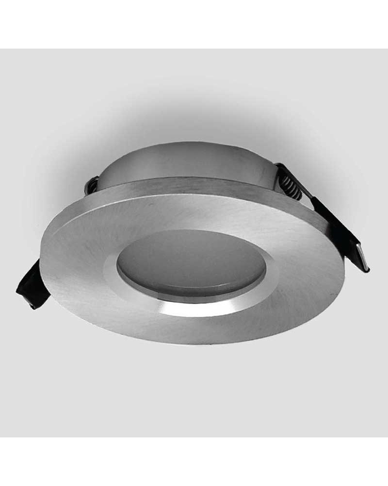 Recessed downlight GU10 round aluminum IP54