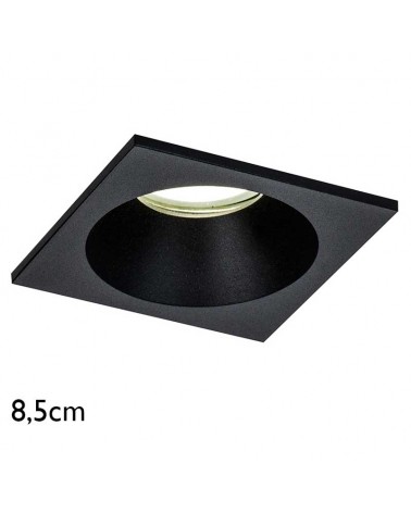 Empotrable downlight GU10 aluminio cuadrado IP54