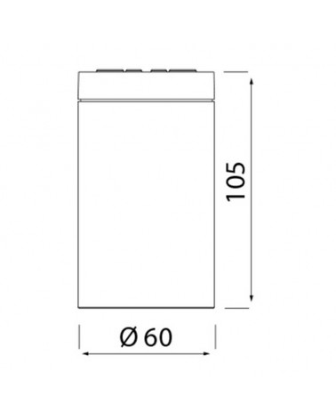 Aplique techo de exterior 6cm de diámetro de aluminio G10 IP54