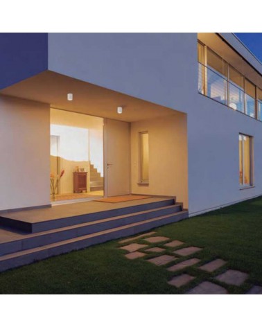 Outdoor ceiling light 9cm diameter aluminum G10 IP54