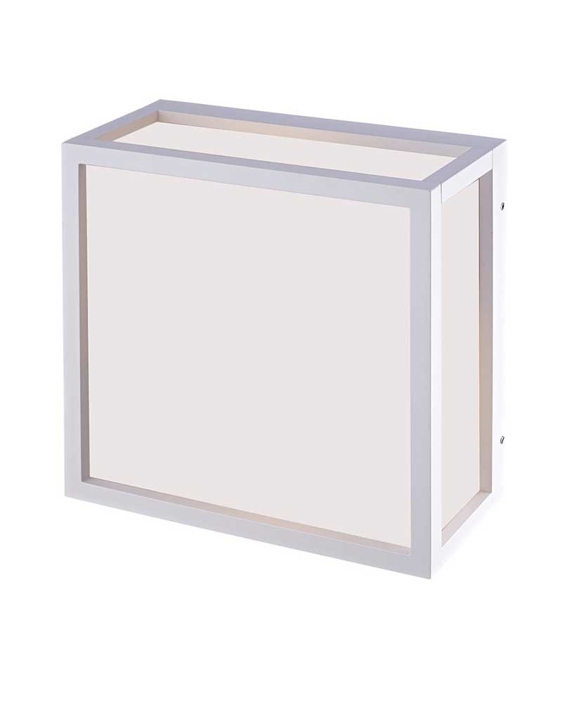 Aplique techo de exterior cuadrado de 23cm aluminio 2xE27 IP65