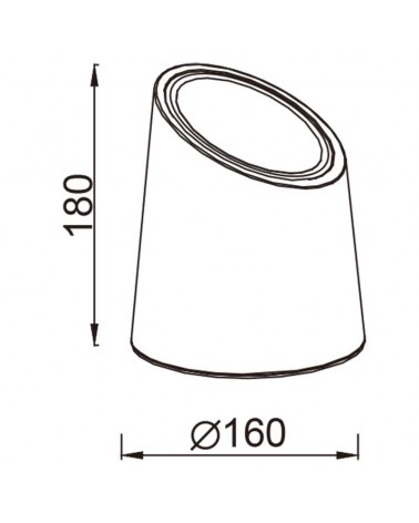 Outdoor beacon 16cm diameter GU10 gray cement IP65