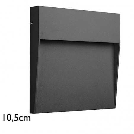 Wall washer 10,5cm aluminum and polycarbonate LED 3W IP54 suitable for outdoors