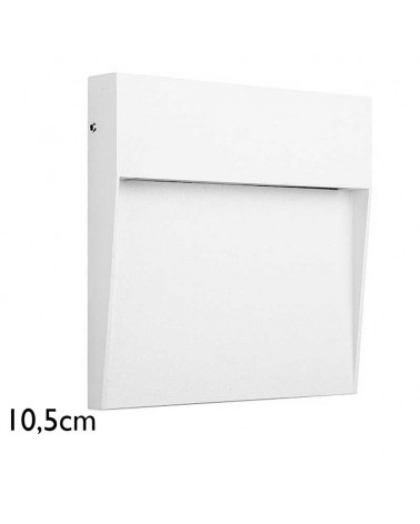 Bañador pared 10,5cm de aluminio y policarbonato LED 3W IP54 apto para exteriores