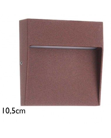 Bañador pared 10,5cm de aluminio y policarbonato LED 3W IP54 apto para exteriores