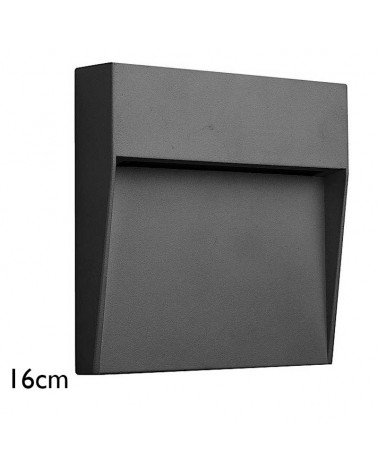 Wall washer 16cm aluminum and polycarbonate LED 6W IP54 suitable for outdoors