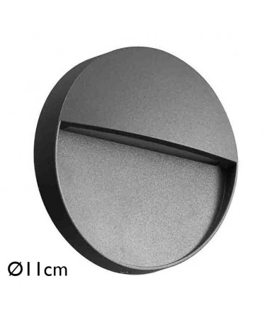 Wall washer 11cm aluminum and polycarbonate LED 3W IP54 suitable for outdoors