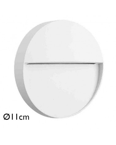 Bañador pared 11cm de aluminio y policarbonato LED 3W IP54 apto para exteriores