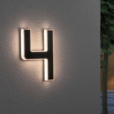Number 4 for house facade solar LED 3000K 6Lm IP44