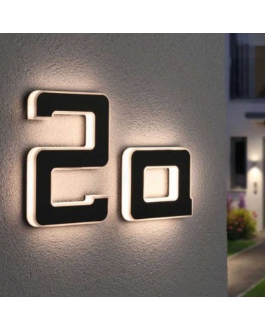 Letra a para fachada de casa solar LED 3000K 6Lm IP44