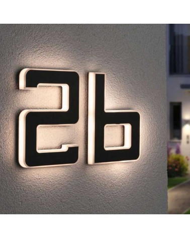 Letra b para fachada de casa solar LED 3000K 6Lm IP44