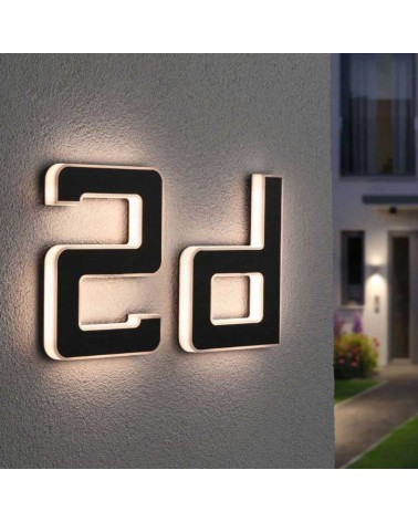 Letter d for solar house facade LED 3000K 6Lm IP44