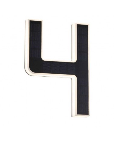 Número 4 para fachada de casa solar LED 3000K 6Lm IP44