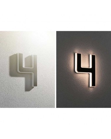 Número 4 para fachada de casa solar LED 3000K 6Lm IP44