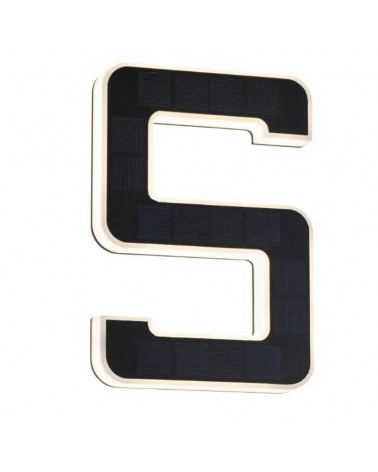 Número 5 para fachada de casa solar LED 3000K 6Lm IP44