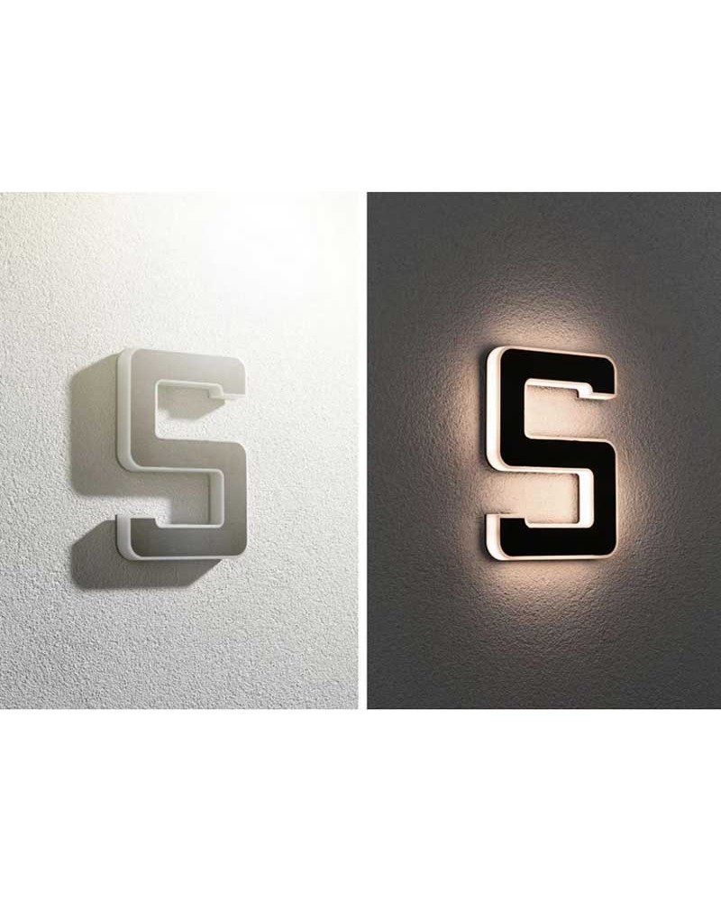 Number 5 for house facade solar LED 3000K 6Lm IP44