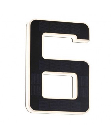 Number 6 for house facade solar LED 3000K 6Lm IP44