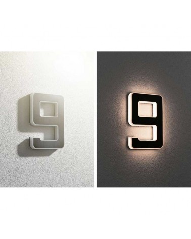 Number 9 for house facade solar LED 3000K 6Lm IP44
