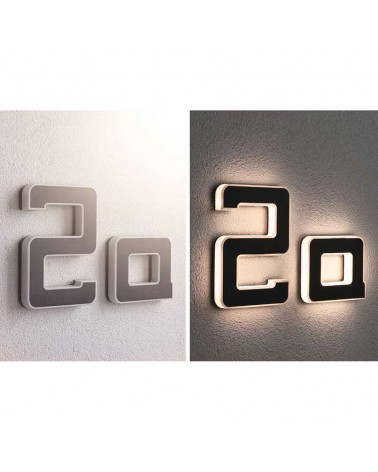 Letra a para fachada de casa solar LED 3000K 6Lm IP44